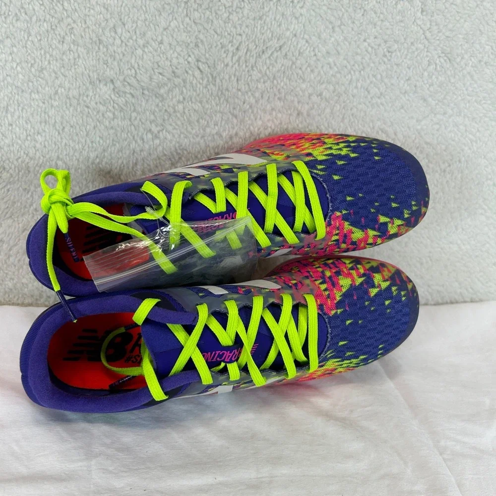 New Balance MD500 P5‎ Womens 8 Purple Pink Yellow Track Field Racing Spikes NEW